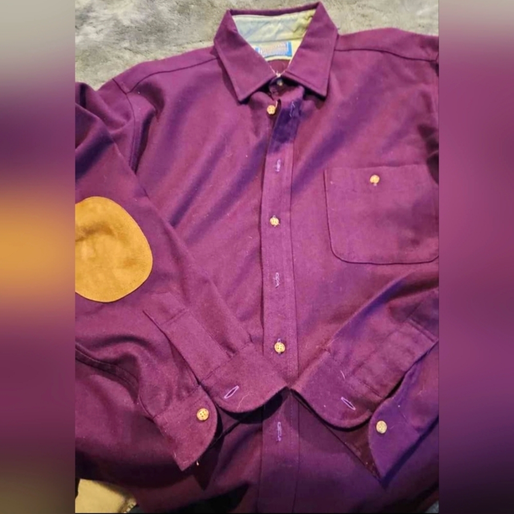 Pendleton Purple Casual Button Down Shirt with Textured Fabric